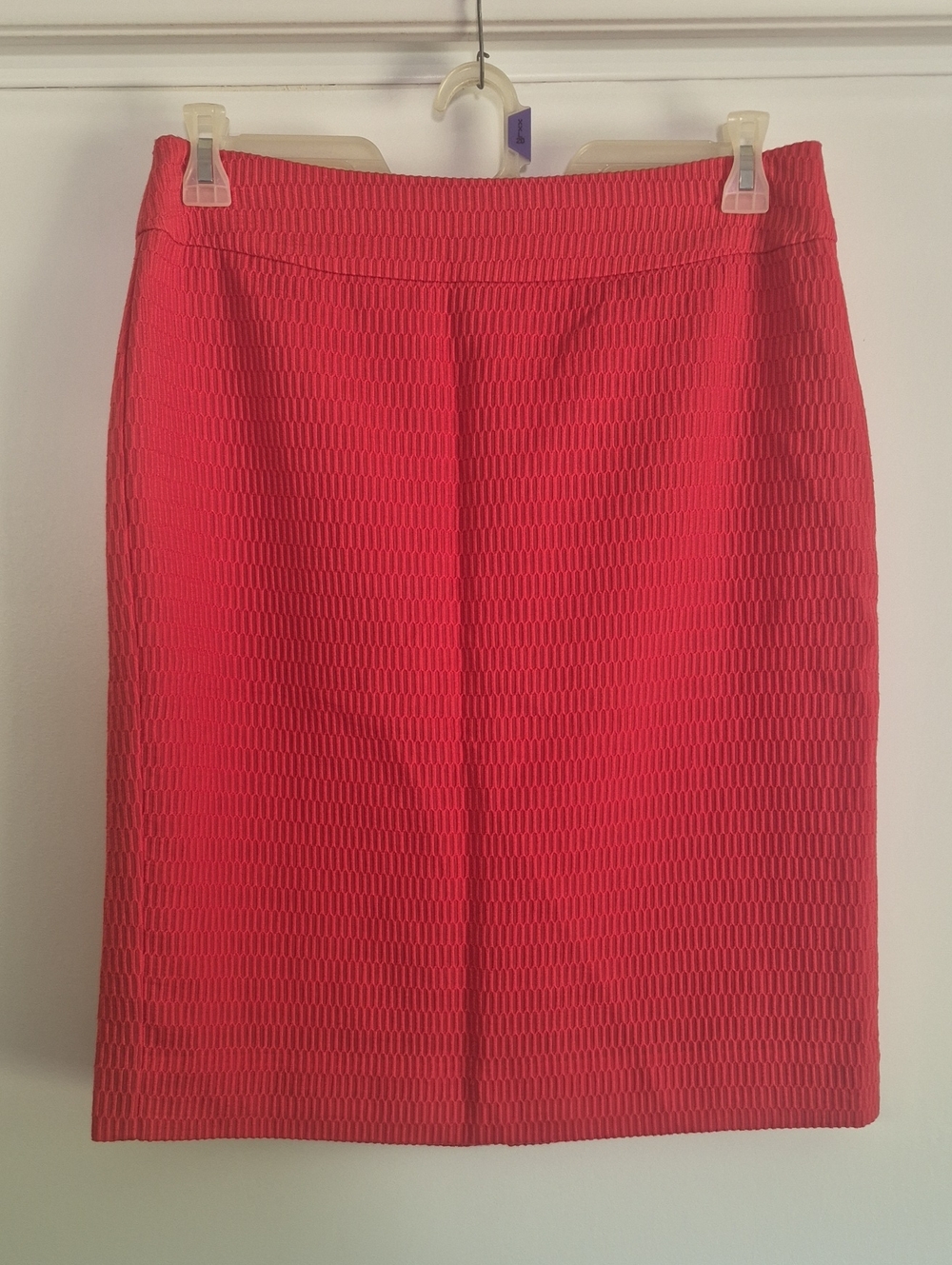 NWT Lands' End Coral Textured Pencil Skirt Sz 10